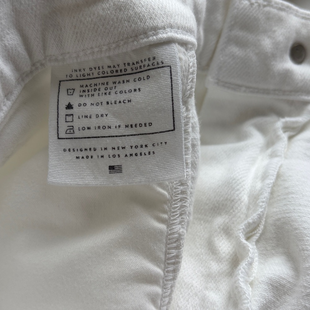 AYR The Beat Barrel Leg Ankle Jean White High Rise Ankle Relaxed Sz 34 - Picture 11 of 16